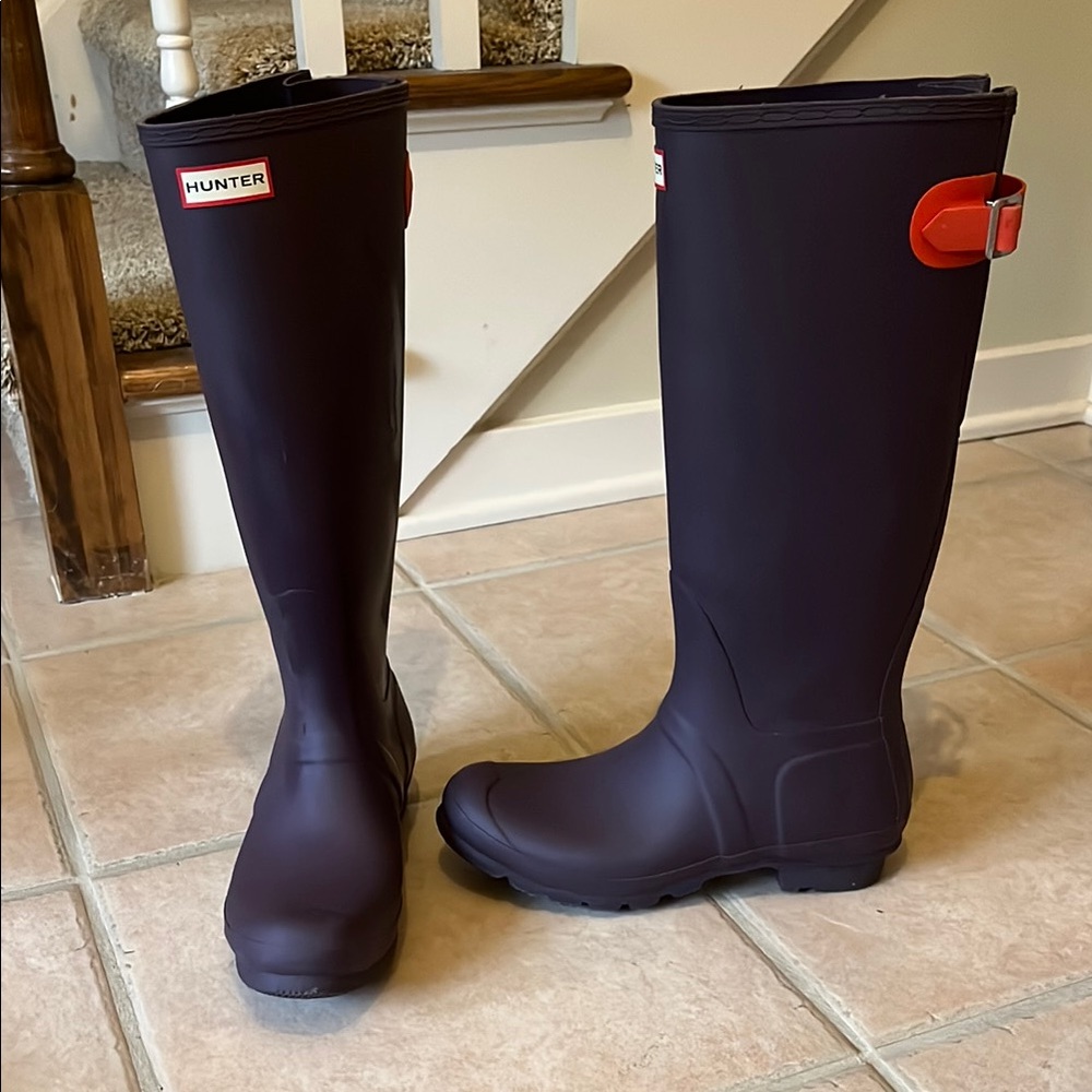 Hunter Deep Purple Waterproof Boots - Picture 2 of 4